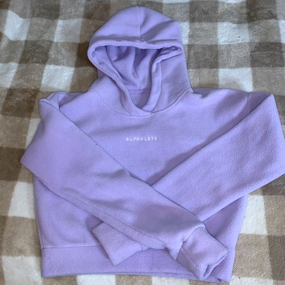 Soft lilac cropped hoodie
